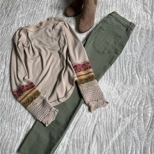 ✨NEW!💕 LC Lauren Conrad Olive Green Skinny Ankle Jeans